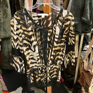 Boston Proper Sheer Blouse